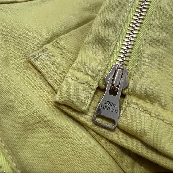 Louis Vuitton cropped ankle jeans gold side zippers Sz 0 - Picture 7 of 16